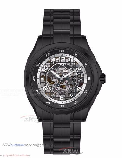 Perfect Replica IWC Black Stainless Steel Case 44mm Watch